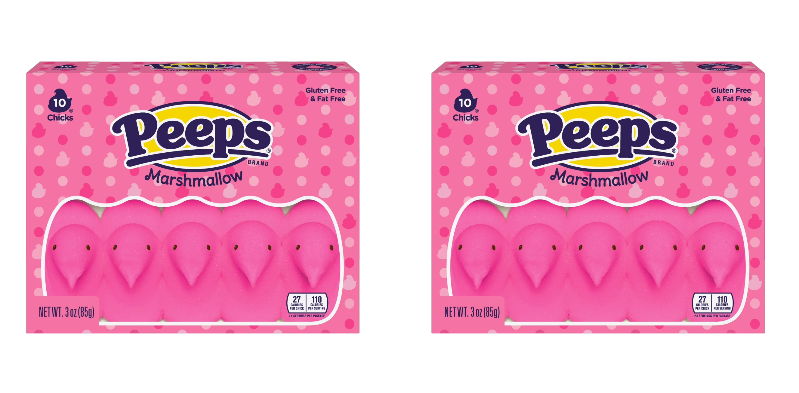 Twin Pack PEEPS Pink Marshmallow Chicks 10 Count