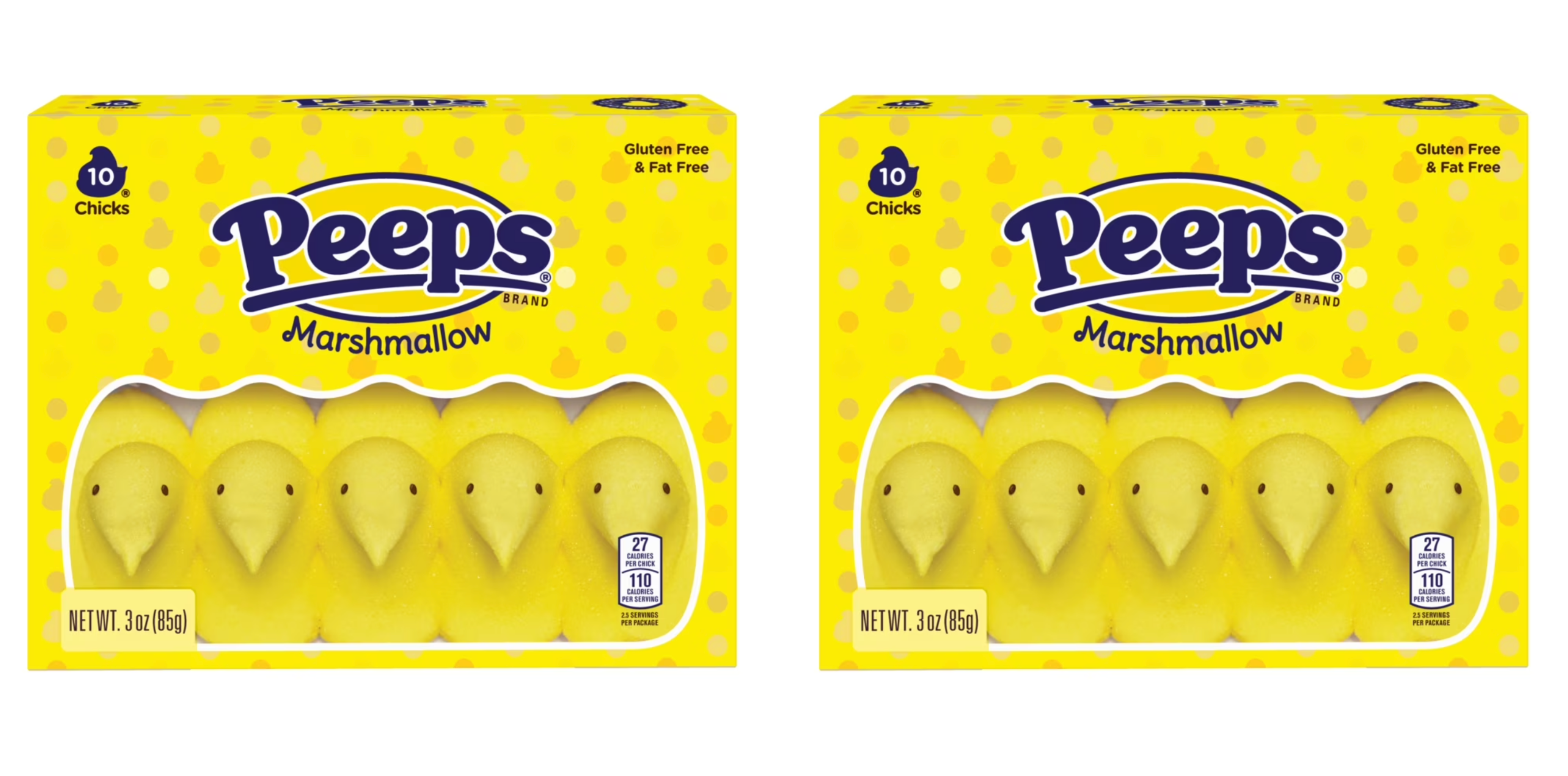 Twin Pack PEEPS Yellow Marshmallow Chicks 10 Count