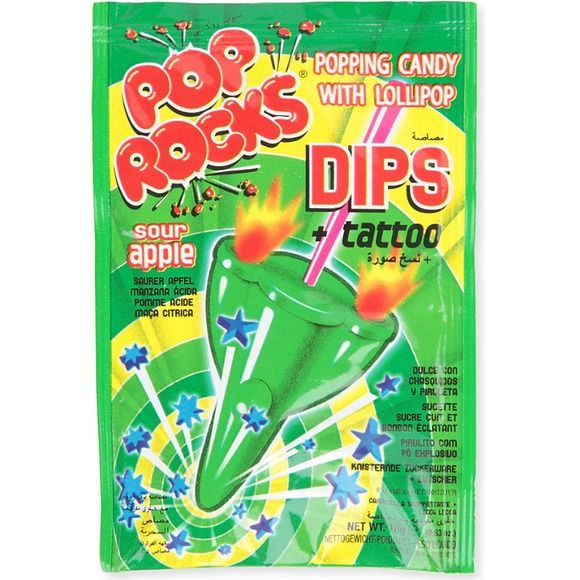 Pop Rocks Dips Pomme Acidulée + Tatouage 18g