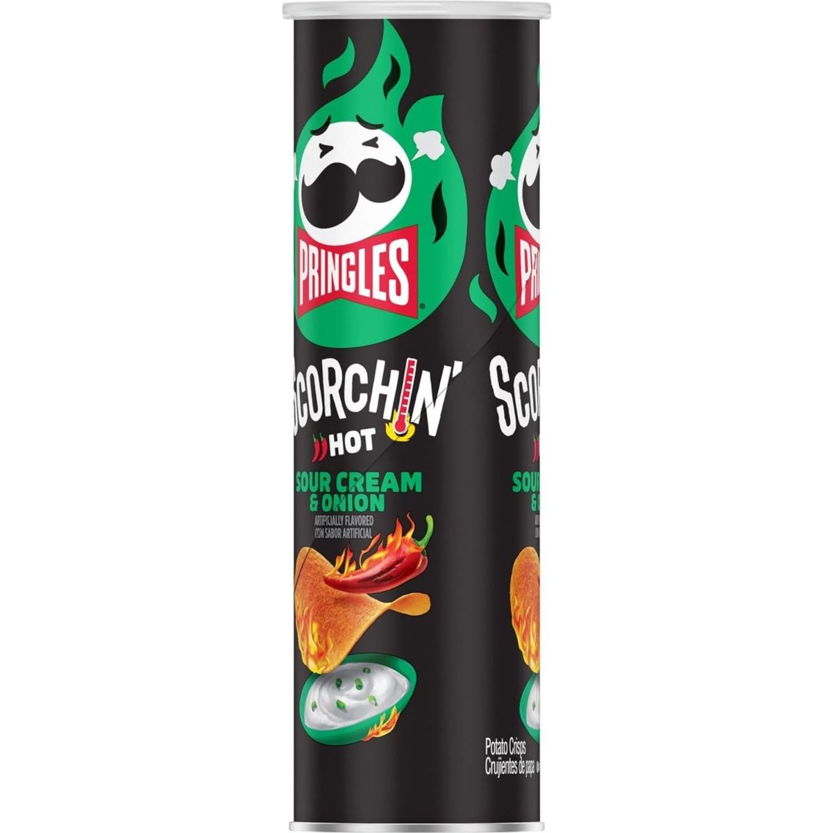 Dark Slate Gray Pringles Scorchin' Hot Sour Cream and Onion 156g