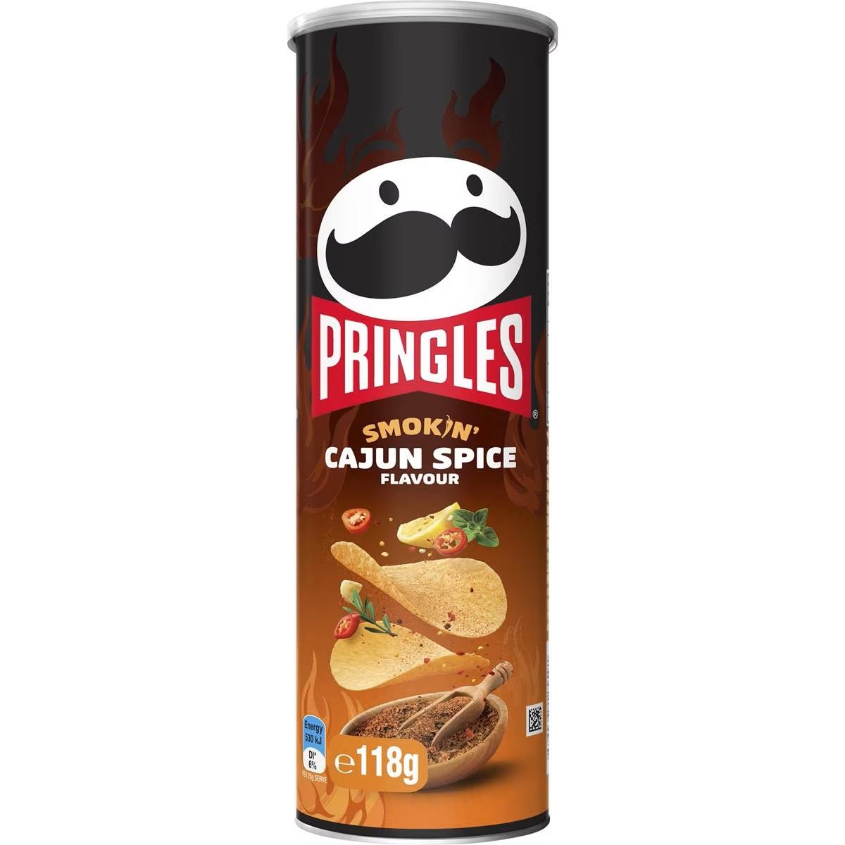 Pringles Smokin' Cajun Spice (Australie) 118 g (boîte endommagée)