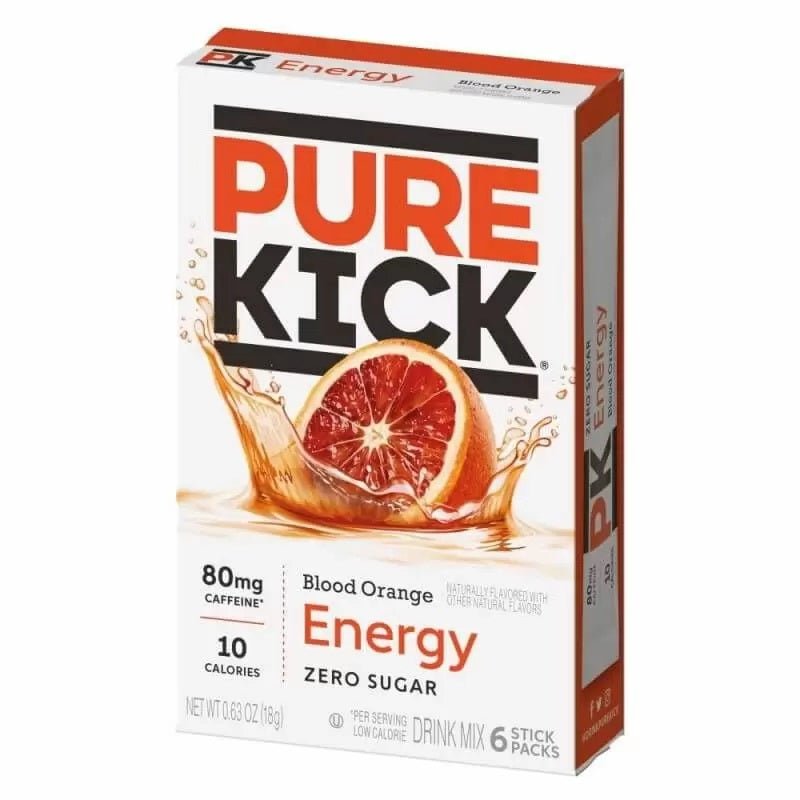 Pure Kick Orange Sanguine Énergie Sans Sucre Singles à emporter 18 g