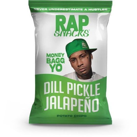 White Smoke Rap Snacks Money Bagg Yo Dill Pickle Jalapeno 71g Best Before (08/08/24)