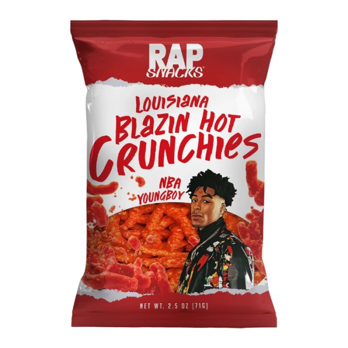 Rap Snacks NBA Youngboy Blazin Hot Crunchies 99g