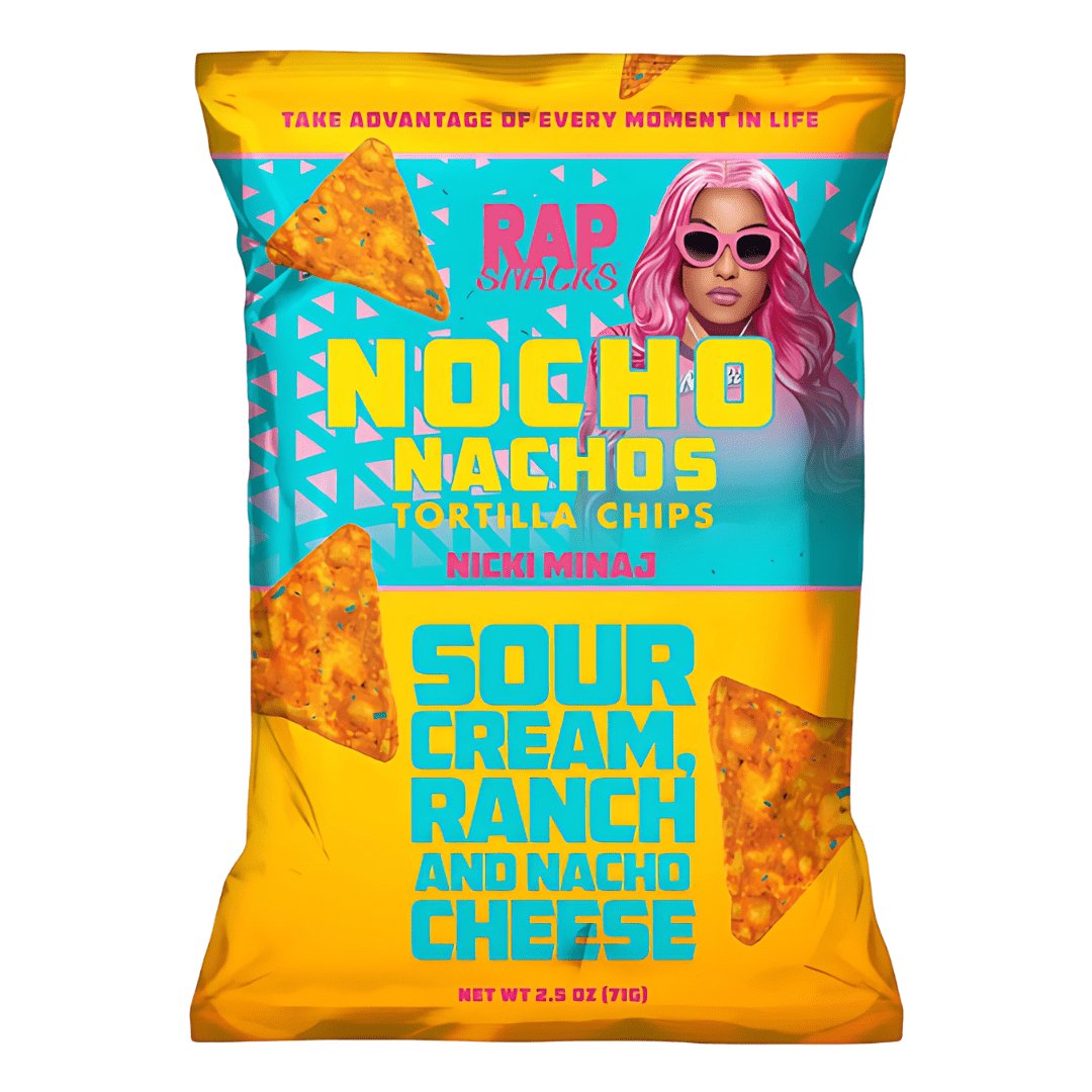 Rap Snacks Nocho Nachos Nicki Minaj Sour Cream, Ranch and Nacho Cheese 71g