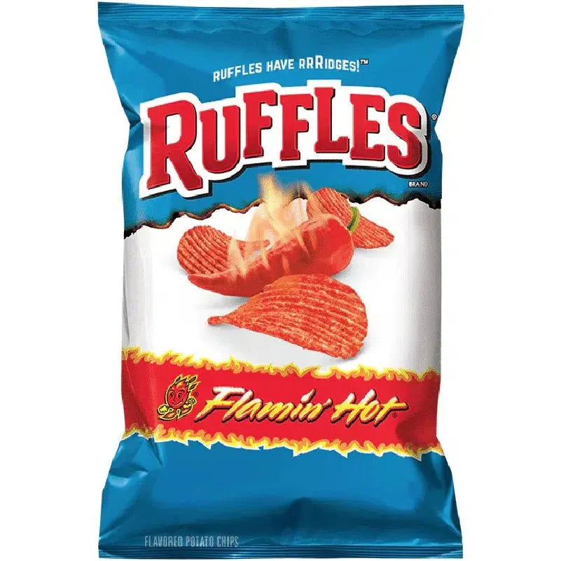 White Smoke Ruffles Flamin Hot Potato Chips 184g