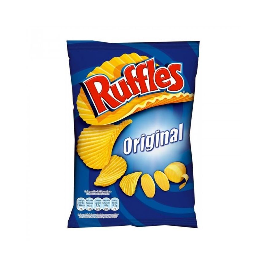 White Smoke Ruffles Original Crunchy Potato Chips - 160g Flavor Burst Snack