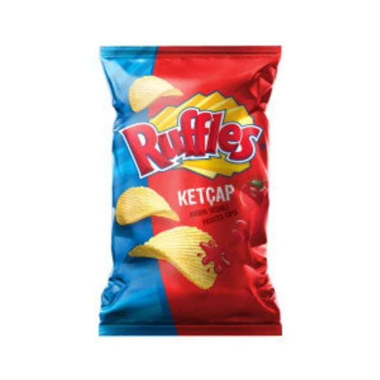White Smoke Ruffles Potato Chips with Ketchup Flavour (Türkiye) 130g