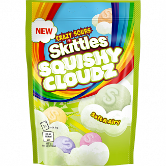 Skittles Squishy Cloudz Crazy Sours – Soft and Tangy Fun (94g)