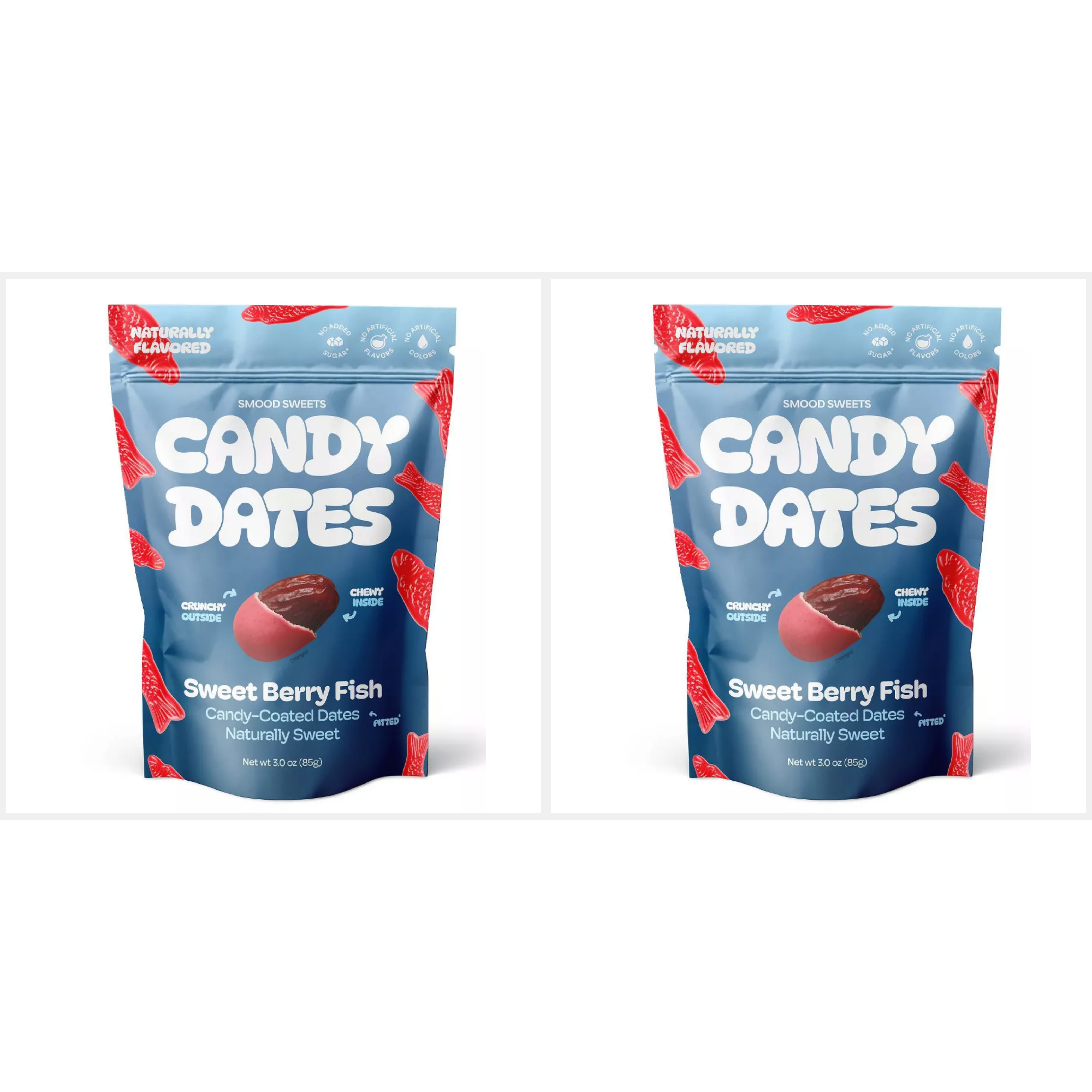 Twin Pack Smood Sweets Sweet Berry Fish Dates 100 g