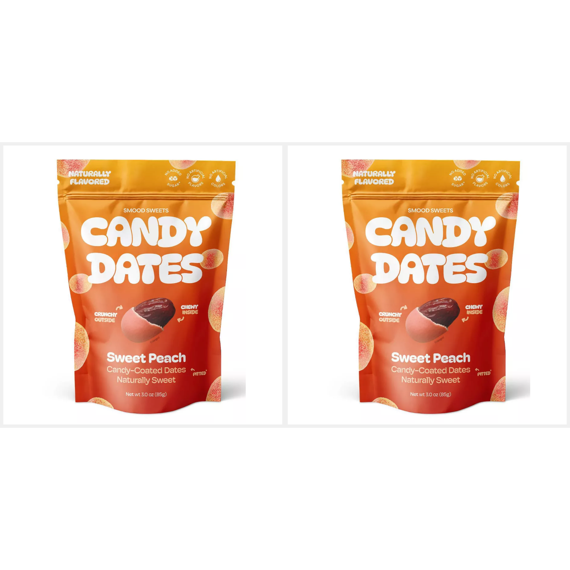 Twin Pack Smood Sweets Sweet Peach Dates 100 g