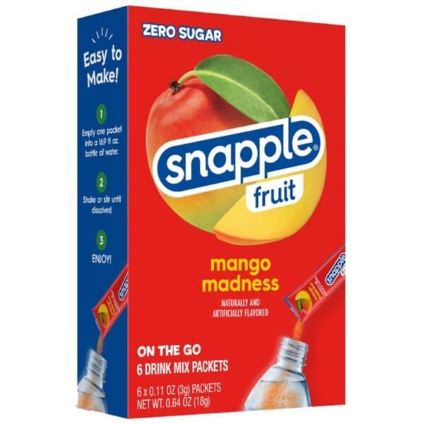 Snapple Mango Madness Singles zum Mitnehmen, 18 g 
