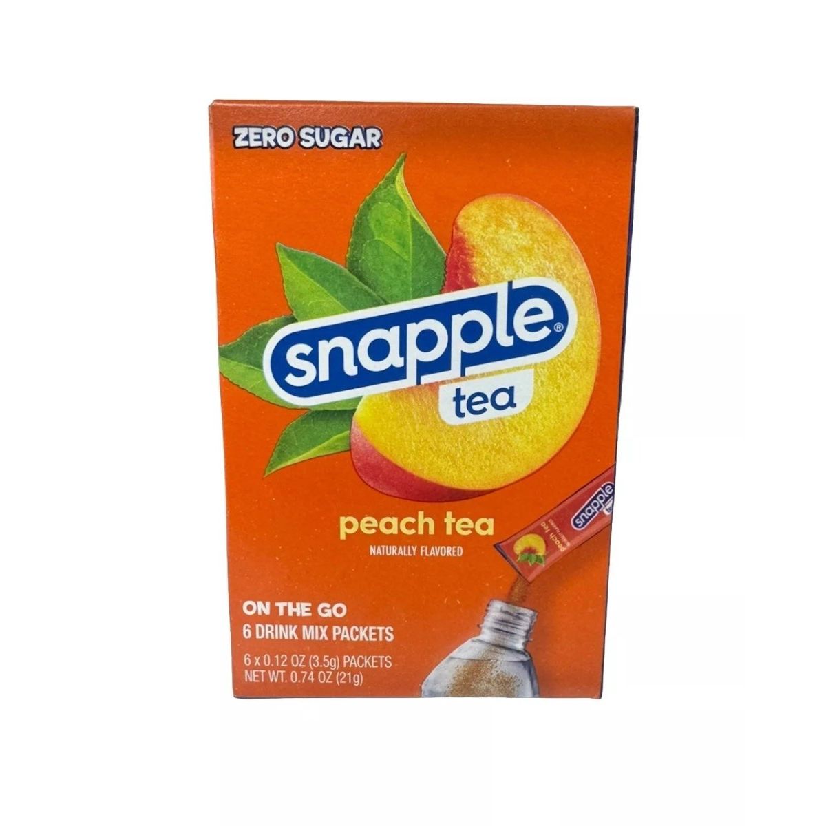 Orange Red Snapple Peach Tea Singles To Go 21g