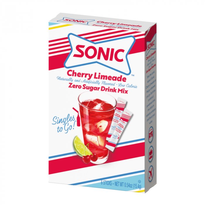 Sonic Zero Sugar Singles to Go Kirschlimonade, 6er-Pack, 21,2 g