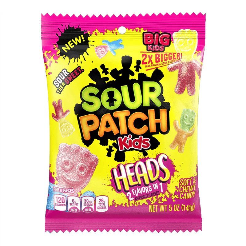 Sour Patch Kids Big Heads Beutel 141g