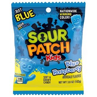 White Smoke Sour patch kids blue raspberry