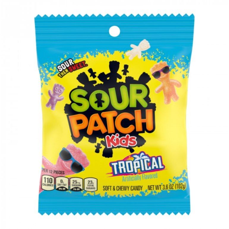 Dark Turquoise Sour Patch Kids Tropical Bag 102g