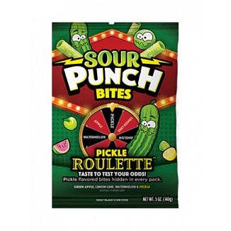 Black Sour Punch Bites Pickle Roulette