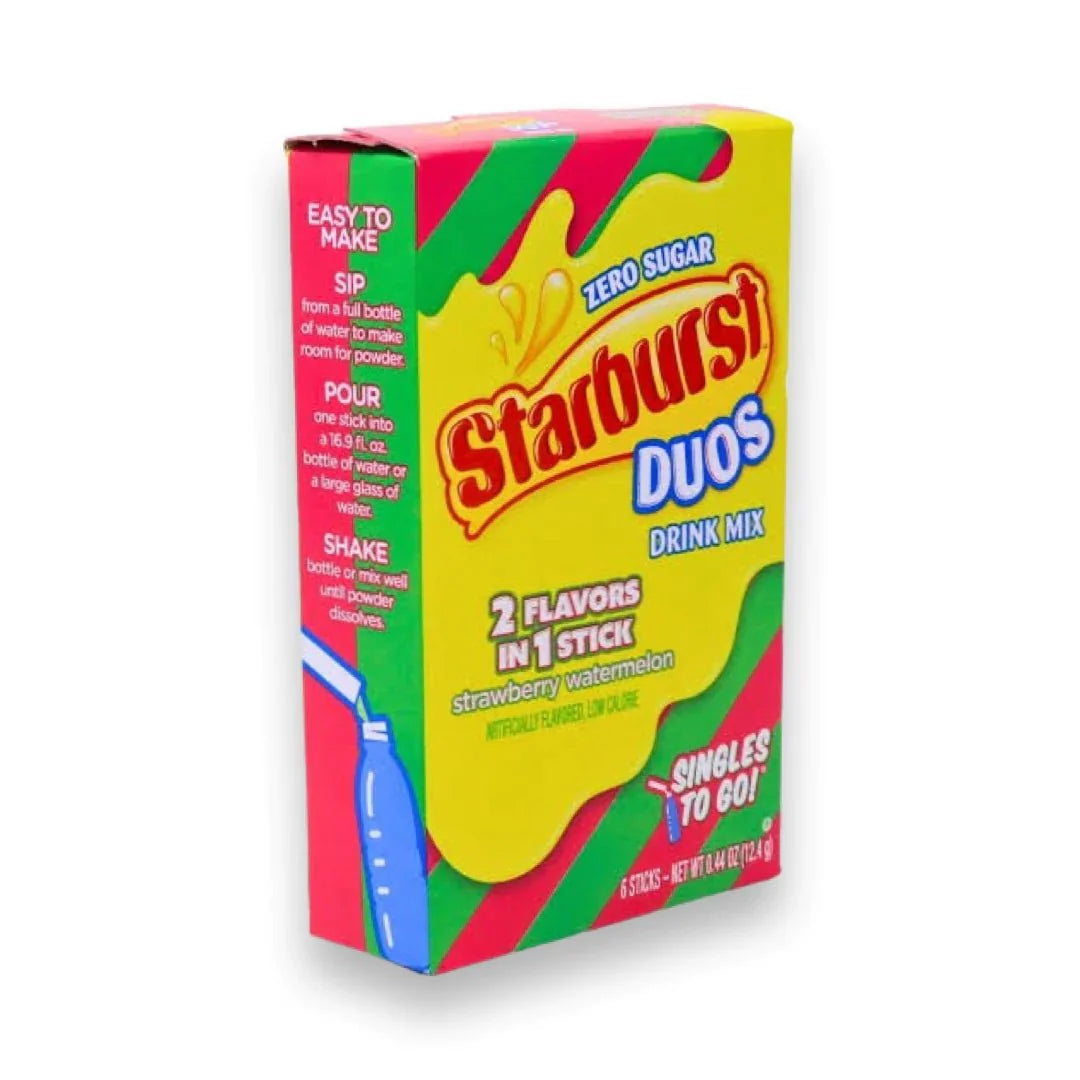 Starburst Duos Zero Sugar Drink Mix Strawberry Watermelon 16.5g