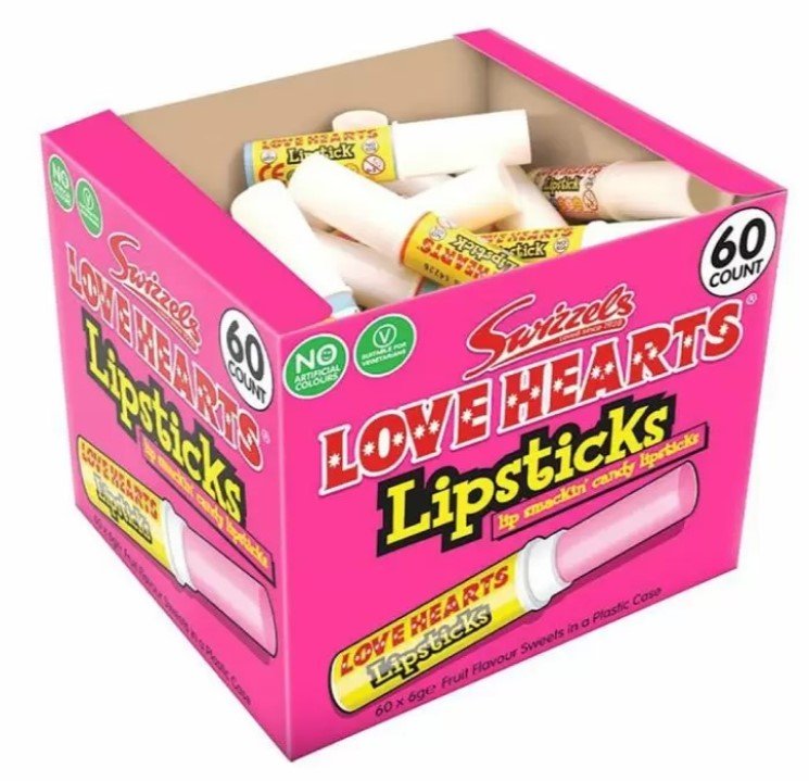 Swizzels – Love Hearts Candy Lippenstift, 6 g
