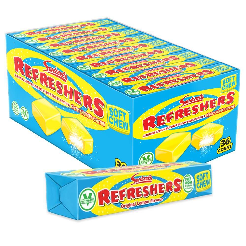 Swizzels Refreshers Chews Zitronen-Stick-Packungen 43 g