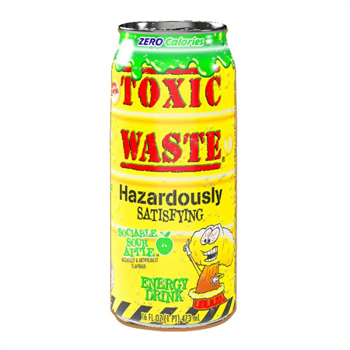 Boisson énergisante Sociable Pomme Acidulée Toxic Waste 473 ml