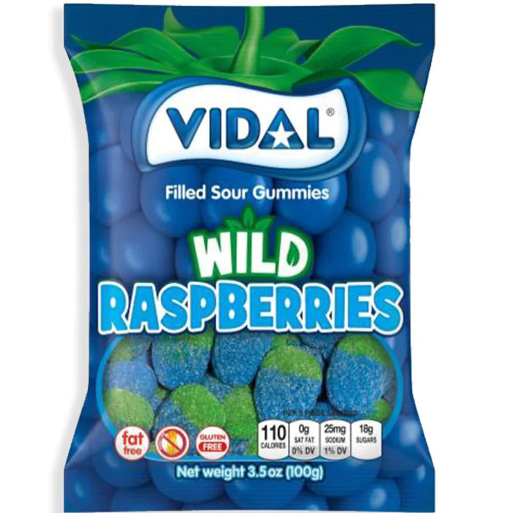 Vidal Wild Raspberries Sour Gummies (USA) 100g