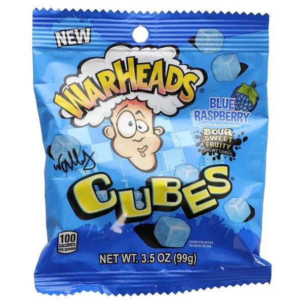 Warhead Blue Raspberry Cubes 99g