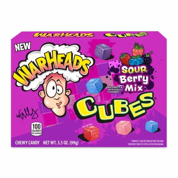 Warheads Berry Mix Cubes Theatre Box 99g