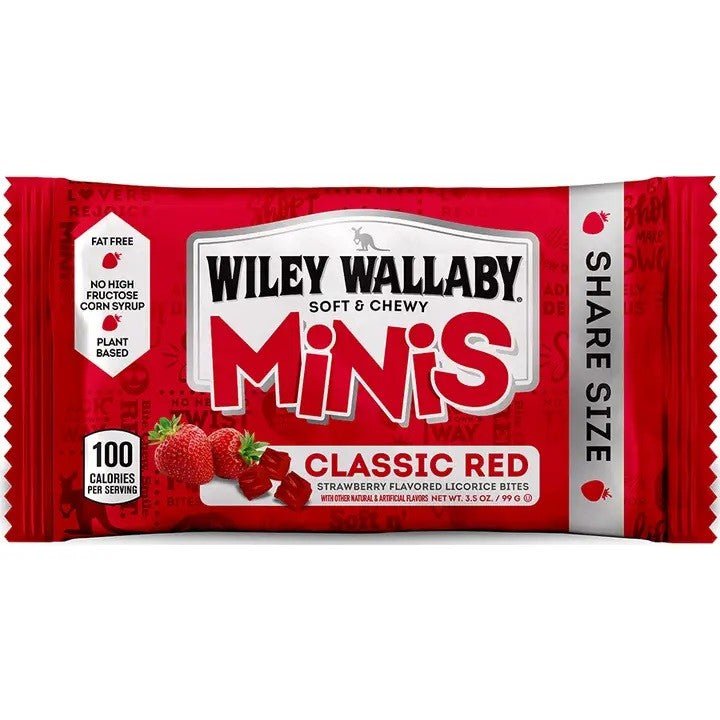 Wiley Wallaby Minis Classic Red Licorice Bite 99g