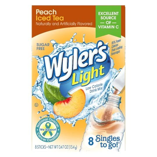 Wyler's Light Peach Iced Tea Singles To Go 13.4g