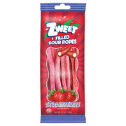 Zweet Sour Filled Ropes Strawberry 128g